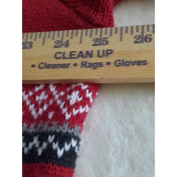 VTG Chaps XXL Holidays Reindeer Heavyweight Dad Ugly Christmas Polo Sweater Red - Picture 7 of 7